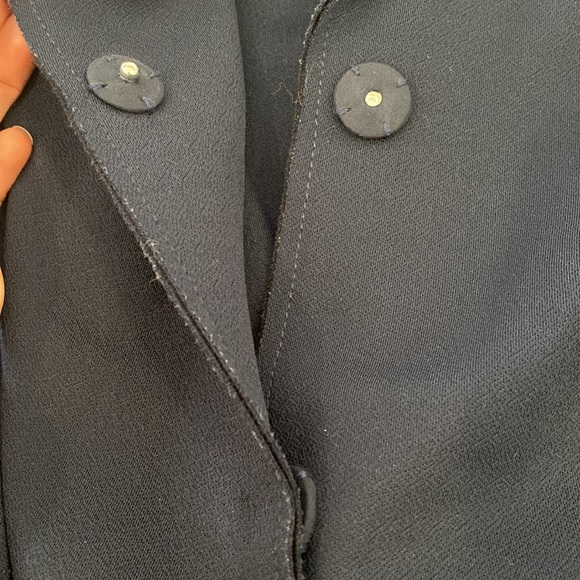 Navy Trench with Unfinished edges - Picture 8 of 8